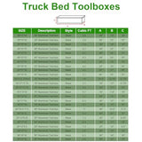 Eivojor 39" Heavy Duty Aluminum Stripes Plated Tool Box Pick Up Truck Bed RV Trailer Toolbox Storage Organizer with Side Handle, Lock and Keys - Eivojor