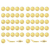 FUYGRCJ- 56Pcs Wood Burning Tip Set Letter Wood Burning Tool Including Alphabet Number Symbol Durable Brass Alphabet Number Template for DIY FUYGRCJ