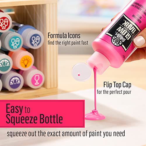 FolkArt glow in the dark Acrylic paint, 8 oz, Neutral 8 Fl Oz FolkArt