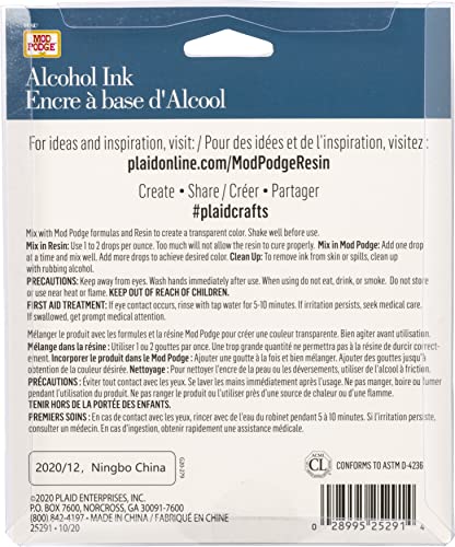 Mod Podge, Metallics Alcohol Set of 2 .67 fl oz / 20 ml Kit, DIY Epoxy Resin Ink Supplies for Arts and Crafts, 25291 - WoodArtSupply