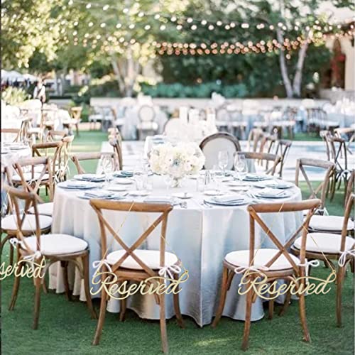 Hanging Wooden Reserved Table Sign Rustic Unfinished Reserved Signs for Wedding with Jute Hanging Rope Laser Cut Sign for Important Events Supplies(8 JEKEJIAJIU