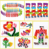 BigOtters Super Domino Blocks, 360PCS Bulk Domino Start Kit 12 Colorful Wooden Domino Blocks Educational Racing Game for Kids Birthday Party Favor BigOtters
