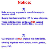 Ebamaz 100PCS Aluminum Alloy Metal Card Plate 3.4 X2.13X0.008 inch for Laser Engrave or UV Print (Black, Blank,Thin) ebamaz