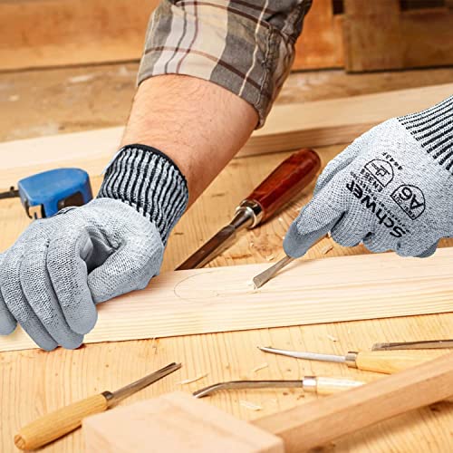 Schwer 3 Pairs Cut Resistant Gloves ANSI A6 Cut Proof Work Gloves, Touchscreen, with 3 Pairs Liners, for Men and Women Used for Woodworking, Glass - WoodArtSupply