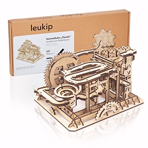 LEUKIP 3D Wooden Puzzles for Adults & Teens I Marbel Run Model Building Kit I DIY Gift for Boys Girls Age 14+, 3-d Puzzles, Wood 3D Puzzles for leukip