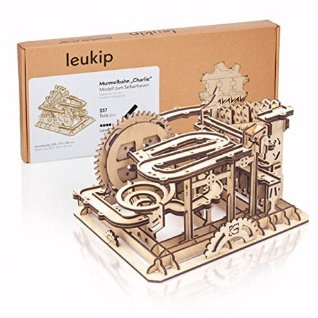 LEUKIP 3D Wooden Puzzles for Adults & Teens I Marbel Run Model Building Kit I DIY Gift for Boys Girls Age 14+, 3-d Puzzles, Wood 3D Puzzles for leukip
