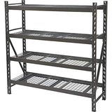 Ironton 4-Tier Industrial Shelving Rack - 77in.W x 24in.D x 72in.H, Model# 2611T002 - WoodArtSupply