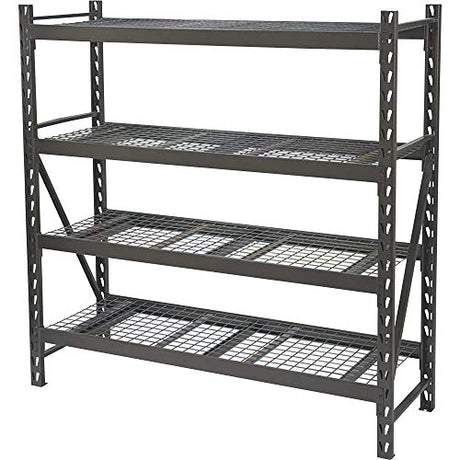 Ironton 4-Tier Industrial Shelving Rack - 77in.W x 24in.D x 72in.H, Model# 2611T002 - WoodArtSupply