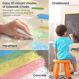 Arteza Kids Sidewalk Chalk, Set of 36 Pieces, Easy-to-Hold Handmade Washable Chalk with a Game Guide, Art Supplies for Outdoors, Spring and Summer Arteza Kids