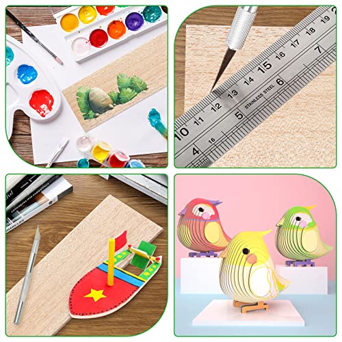 20 Pieces Balsa Wood Sheets 1/8 Inch Thick 12 x 4 Inch Unfinished Wooden Board for Craft Hobby Model Making Models of House Airplane Ship Boat DIY ACXFOND