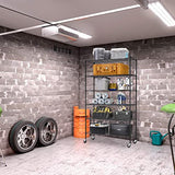 FDW 48"L×18"W×82"H Wire Shelving Unit Storage Cart Metal Shelf Rolling Utility Cart 2100Lbs Capacity with 6 Tier Casters Adjustable Layer Rack Strong FDW