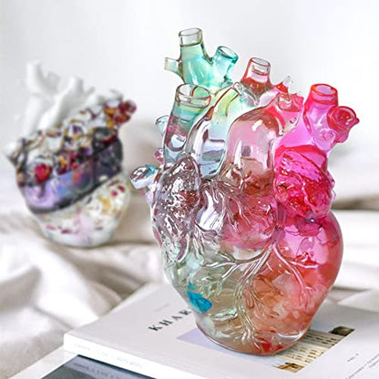 LET'S RESIN Heart Resin Molds, Anatomical Heart Resin Molds Silicone Large with Thoughtful Details, Silicone Molds for Epoxy Resin, DIY Art Craft,