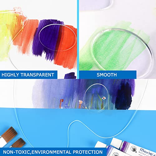 Tamaki Acrylic Paint Palette Paint Pallet Clear Paint Tray Palette, Easy Clean Non-Stick Artist Pallet for Oil Watercolor Craft DIY Art Painting - WoodArtSupply