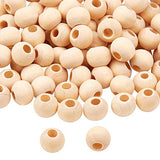 PH PandaHall 500pcs Natural Wooden Beads 10mm Ball Spacer Beads Unfinished Wood Beads Macrame Beads for Tassel Christmas Tree Hanging Holiday Decor PH PandaHall