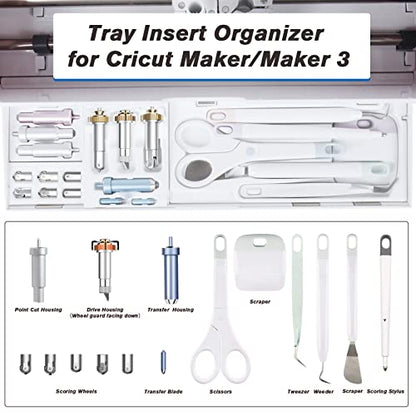 Tools Organizer Insert for Cricut Maker/Maker 3, Maker Cutting Blade Tray Tool Caddy, Blade Storage Drawer Insert