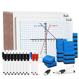 Magicfly Small White Board Grid Whiteboard Dry Erase Boards XY Axis Graph 9"x12", 16 Pack Mini Math Whiteboard Portable for Students Classroom Magicfly