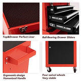 WAYTRIM 3-Drawer Rolling Tool Chest with Wheels, Tool Chest with Large Storage Cabinet and Adjustable Shelf, Removable Portable Top Box with Locking WAYTRIM