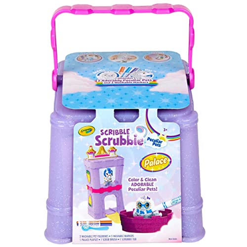 Crayola Scribble Scrubbie Peculiar Pets, Palace Playset with Yeti & Unicorn Toys, Kids Gifts for Girls & Boys, Ages 3, 4, 5, 6 Crayola
