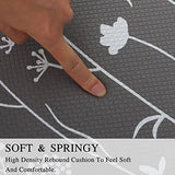 Rempry 2 Pcs Kitchen Rugs and Mats, Cushioned Anti-Fatigue Floor Mat, PVC Non-Slip Waterproof Kitchen Rug Set for Kitchen, Office, Sink Rempry