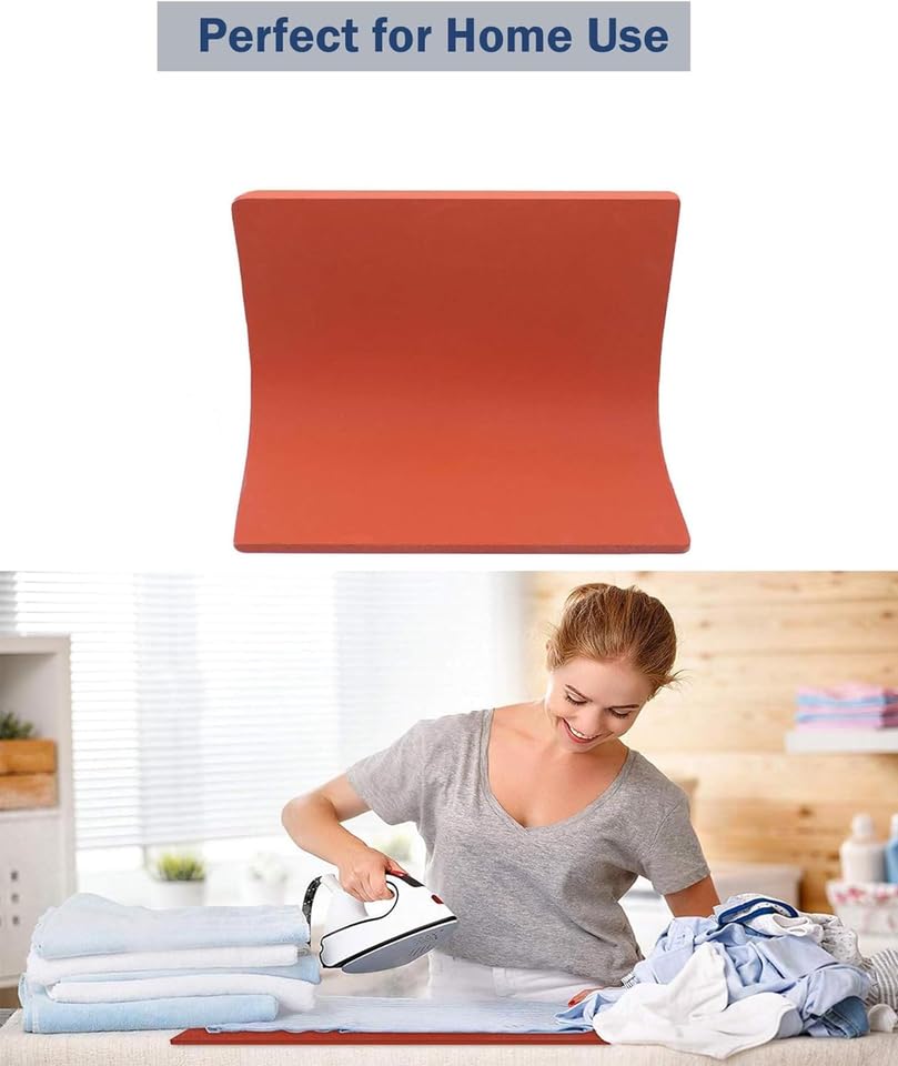 Soply 15" x 15” Thickest (.33") Silicone Heat Press Pad Mat Silicone Pad for Heat Transfer Machine Press Replacement Pad(Red) Soply
