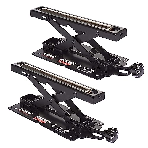 Trend Set of 2 Adjustable Miter Saw Roller Stand, 140 lbs Capacity and Height Adjustment from 2 inches to 6.3 inches, R/STAND/A/2 - WoodArtSupply