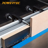 POWERTEC 71004-P2 Universal Fence Clamp, 4 PK, For Table Saws, Router Tables, Clamping Squares, Drill press tables, Mitre Saws, With 3/8" Rod POWERTEC