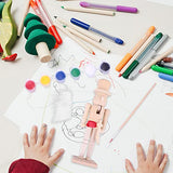 EXCEART Wooden Nutcracker Figures Wooden Unpainted Doll DIY Blank Paint Toy Christmas Nutcracker Soldier for Kids Gift DIY Craft Christmas Decoration EXCEART