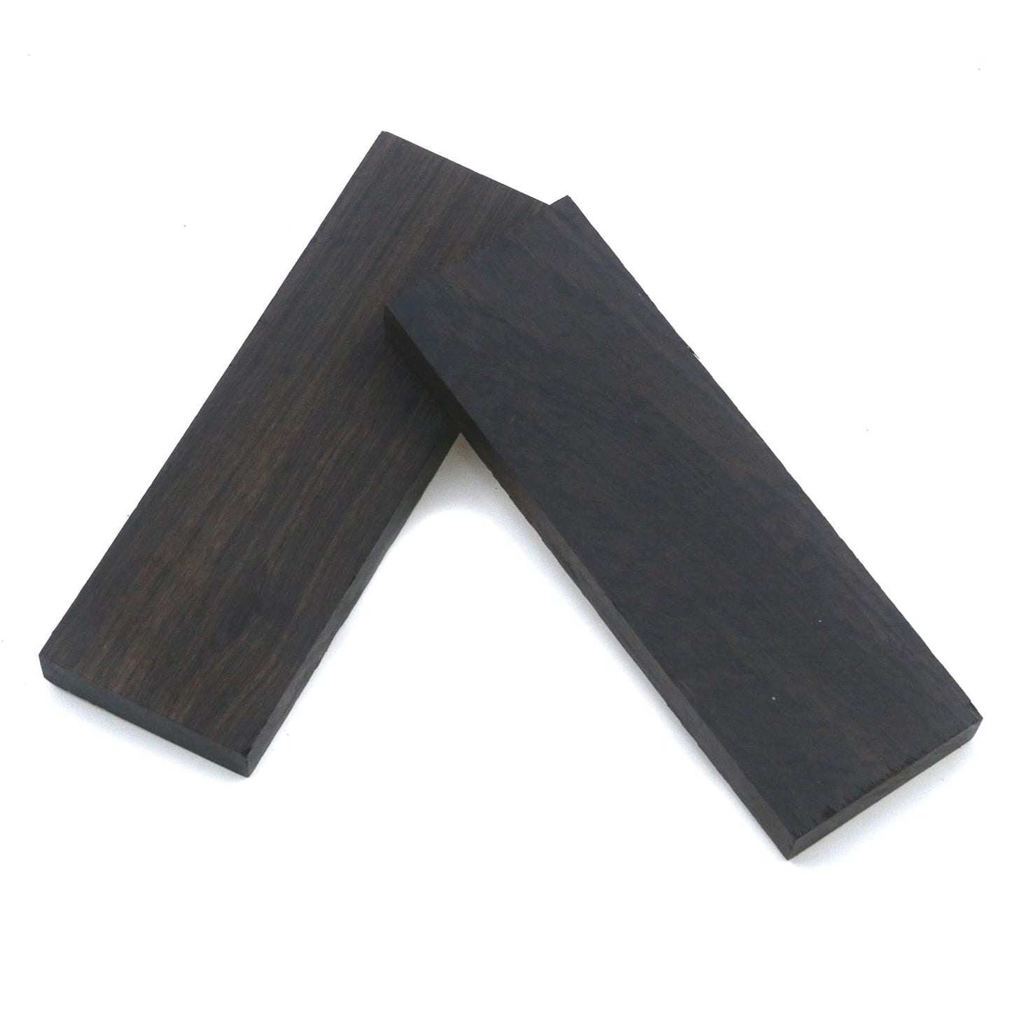 Coshar 2 Pieces Black Ebony Wood Timber Black Ebony Blank Lumber Handle Plate Material for DIY Music Instrument Tools