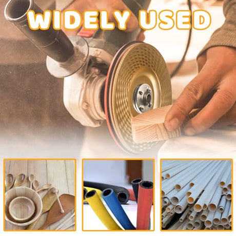 4PCS Angle Grinder Wood Carving Disc Set for 4" or 4 1/2" Attachment, Stump Tool Grinder Disc Wheel Attachments for Woodworking, Wood Shaping Carving Feirenql
