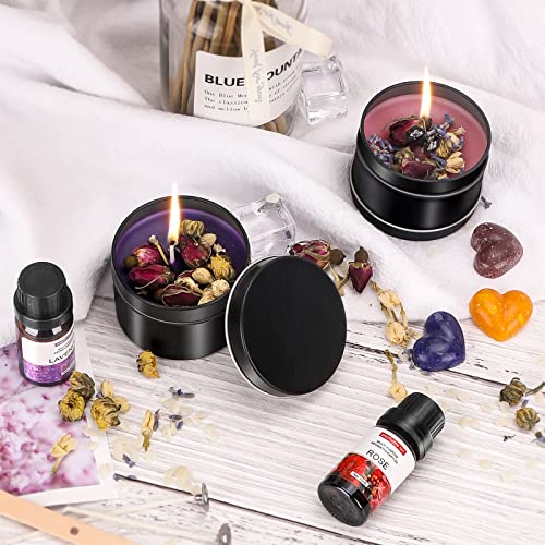 Complete Candle Making Kit with Wax Melter, Making Supplies,DIY Arts&Crafts Gift for Kids,Beginners,Adults,Including 500w Electronic Stove,Wicks,Rich
