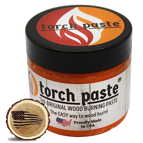 Torch Paste - The Original Wood Burning Paste | Made in USA | Heat Activated Non-Toxic Paste for Crafting & Stencil Wood Burning | Accurately &