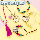 STMT DIY Wooden Charm & Tassel Jewelry Kit, Design & Create 10+ Accessories, Great Tween & Teen Bead Kit, Perfect for Sleepovers & Girl's Night, STMT