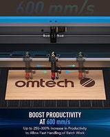 OMTech 100W CO2 Laser Engraver with LightBurn & Water Chiller, 24"x40" Laser Engraving Cutting Machine with Autofocus Autolift 2 Way Pass Air Assist, OMTech