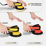 PHENDO Electric Random Orbital Sander Brushless 350W 3A Multi-function Variable Speed Corded Orbital Sanders Machine For Woodworking, Car, Drywall PHENDO