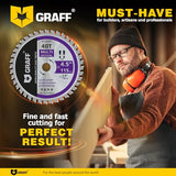 GRAFF 4-1/2-Inch Circular Saw Blade with 3/8-Inch Arbor - 40-Teeth Grinder Saw Blade for Aluminium, Metal, Wood, Plywood, Drywall, Plastic - Wood GRAFF