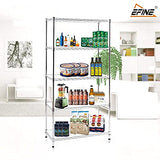 EFINE Chrome 5-Shelf Shelving Unit with Shelf Liners Set of 5, Adjustable, Steel Wire Shelves, 150lbs Loading Capacity Per Shelf, Shelving Units and Catalina Creations