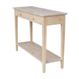IC International Concepts Spencer Server Table, 48 in W x 17 in D x 36 in H, Unfinished IC International Concepts