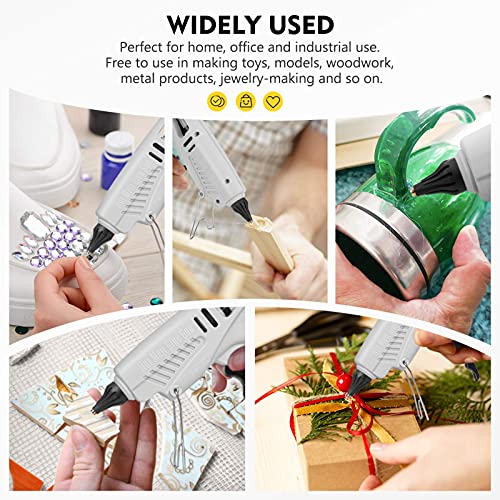 Magicfly 60/100W Hot Glue Gun Full Size with 15 Pcs Hot Glue Sticks (0.43 X 5.9 inch) and Carry Case, Dual Power High Temp Melt Glue Gun Kit with - WoodArtSupply