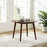 Crosley Furniture Landon Mid-Century Modern Round Wood Dining Table, Mahogany Crosley Furniture