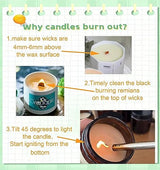 Upgraded 150pcs Wooden Candle Wicks and Stands 5.1 X 0.5 Inch Natural Candle Wood Wicks with Iron Base, Candle Cores for DIY Candle Making Craft Phinicco