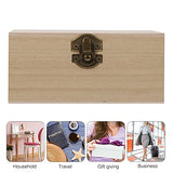 6pcs Boxes wooden box with lock unfinished wooden jewelry case wood watch display Unfinished Treasure Chest ring case display paint container Kisangel