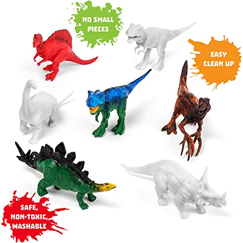 COASTLINE CRAFT Dinosaur Painting Kit for Kids w/Dino Trivia- Dinosaur Crafts for Kids Ages 3-5 + w/ 2T-Rex, Velociraptor, Stegosaurus & More COASTLINE CRAFT