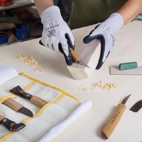 Schaaf Wood Carving Tools Deluxe Wood Carving Kit | Includes Detail Knife, Chip Carving Knife, Sloyd Wood Carving Knife, Spoon Carving Kit | Adult Schaaf Wood Carving Tools