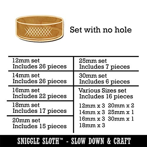 Detailed Ice Hockey Puck Sport Mini Wood Shape Charms Jewelry DIY Craft - 20mm (15pcs) - No Hole Sniggle Sloth