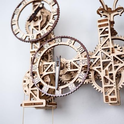 Wooden.City Steampunk Wooden Clock Kit v2 - Wooden 3D Puzzles for Adults - Build Clock Model Kit 3D Wooden Puzzles for Adults - DIY Clock Hobbies for - WoodArtSupply