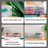 IRIS USA 10Pack Large Plastic Hobby Art Craft Supply Organizer Storage Containers with Latching Lid IRIS