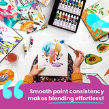 Chalkola Watercolor Paint Set for Adults, Kids, Beginner & Professional Artists - 36 Watercolor Tubes Set (12ml, 0.4oz), 10 Painting Brushes & 1 Chalkola