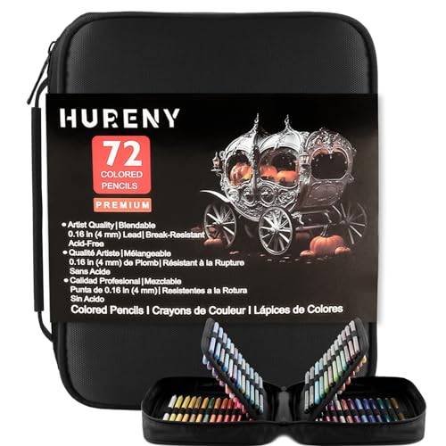 Hureny Colored Pencils for Adult Coloring, 72 Colors Drawing Pencils with  Soft Oil-Based Cores, Professional Art Supplies for Artists, Vibrant Color