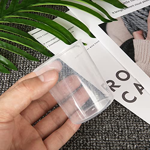 CertBuy 100PCS 100ml Plastic Measuring Cups Resin Cup for Epoxy Mixing Cup Plastic 100ML, Resin Plastic Measuring Cups 3.4oz 100ml Plastic Graduated CertBuy