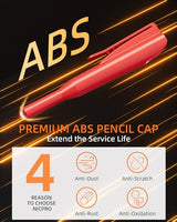 Nicpro 4 Pack Carpenter Pencil with Sharpener & Cap, Mechanical Carpenter Pencils Set with 52 Refill, Deep Hole Marker Woodworking Pencils, Heavy Nicpro